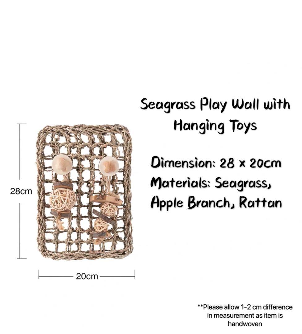 Seagrass Play Wall with Hanging Toys